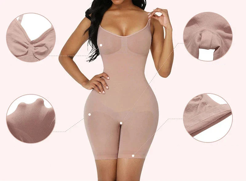 Faja Moldeadora Sin Costuras 3 en 1 – Levanta Glúteos, Adelgaza Cintura y Corrector de Postura